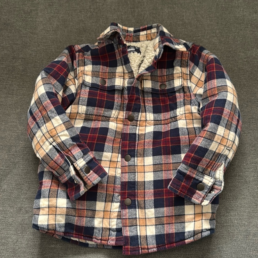 Plaid Sherpa lined Shacket